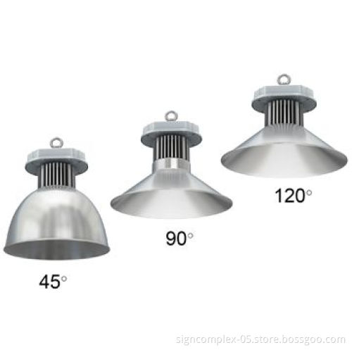 50W LED High Bay Lights with Die-cast Aluminum Alloy, Glass Lens and 50,000 Hours of Lifespan